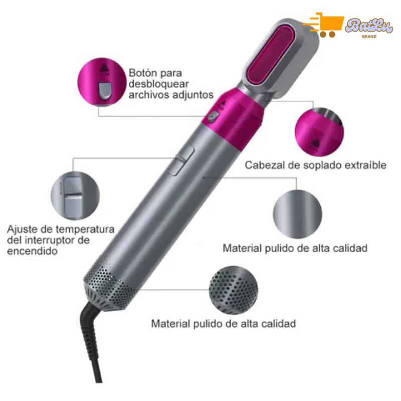 Cepillo Secador 5 En 1 Profesional